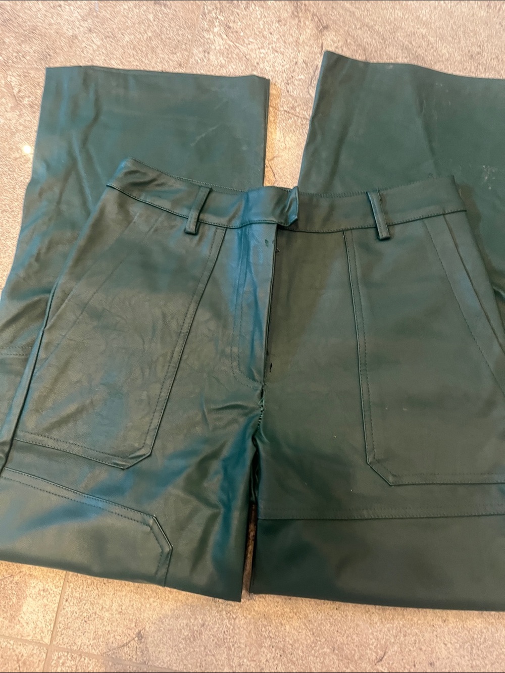 Woman’s Deep Green Cargo Trousers with Patch Pockets